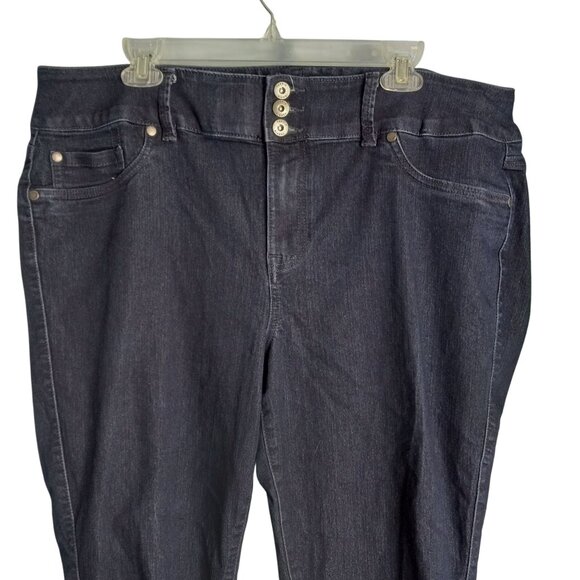 Torrid Size 20 Short Jeggings Jeans Womens Super Stretch Dark Wash Denim Blue - Picture 2 of 11